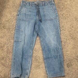 American Eagle Outfitters Light Blue Wide Leg Jeans